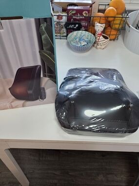 Portable Black Massage Cushion - Lumbar/Neck Support